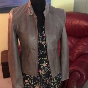 Giovanni Lamb leather biker jacket